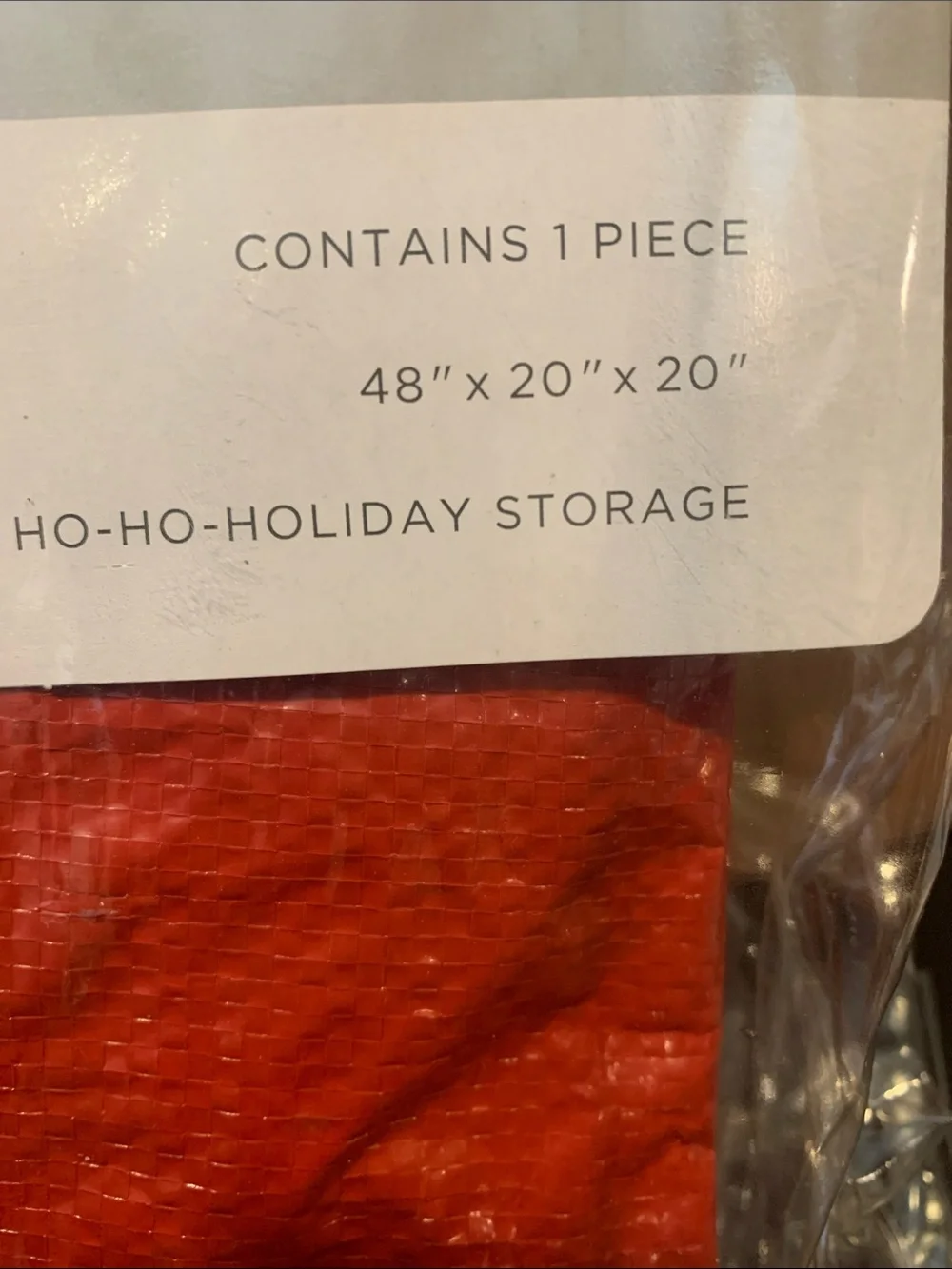 Honey-Can-Do Red Holiday Tree Storage Bag - Protective Garland & Tree Carrier